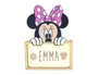 Wondee Lampara personalizable de madera con diseño de Minnie, funciona con batería, potencia 0.6W, flujo luminoso 60 lm