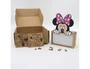 Wondee Lampara personalizable de madera con diseño de Minnie, funciona con batería, potencia 0.6W, flujo luminoso 60 lm