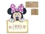 Wondee Lampara personalizable de madera con diseño de Minnie, funciona con batería, potencia 0.6W, flujo luminoso 60 lm