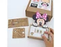 Wondee Lampara personalizable de madera con diseño de Minnie, funciona con batería, potencia 0.6W, flujo luminoso 60 lm
