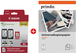 Canon Paquete de Valor PG-545XL + CL-546XL MCVP con Papel Prindo 500 Hojas