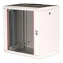 ROLINE Bastidor de Pared Rack 19 Pulgadas 12U Profundidad 600 mm - 26.21.0004 - Gris, con Bloqueo de Teclado y Puerta de Cristal