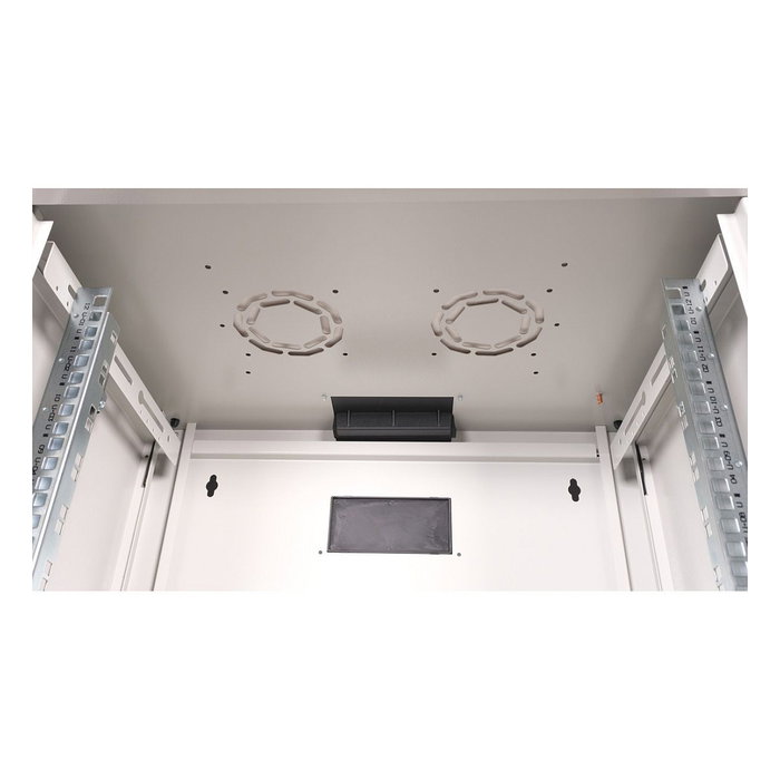 ROLINE Bastidor de Pared Rack 19 Pulgadas 12U Profundidad 600 mm - 26.21.0004 - Gris, con Bloqueo de Teclado y Puerta de Cristal