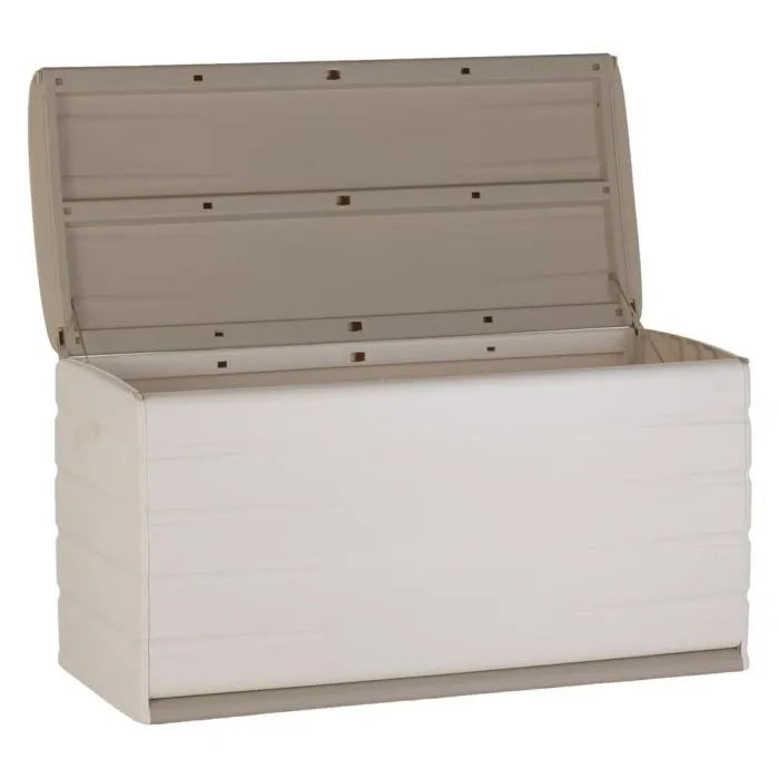 Plastiken Caja con Cerradura 350L Interior/Exterior con Ruedas Beige