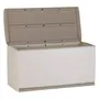Plastiken Caja con Cerradura 350L Interior/Exterior con Ruedas Beige