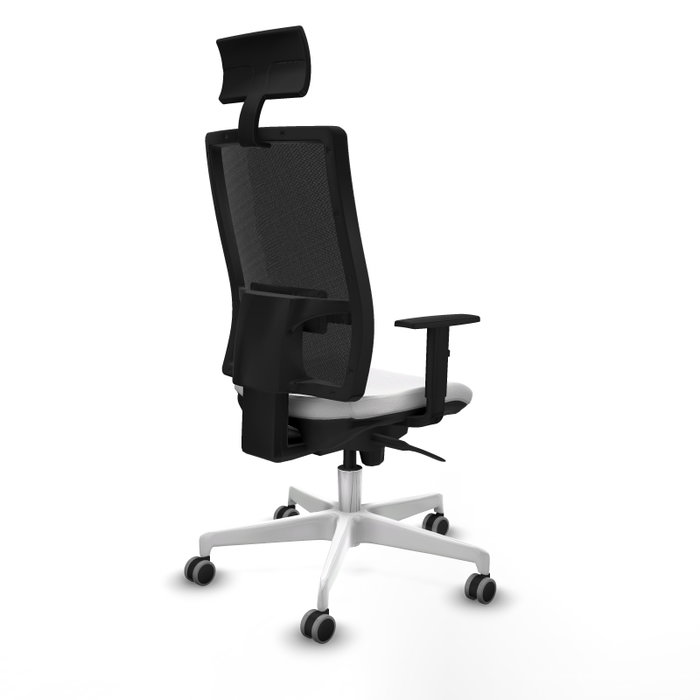 PIQUERAS Y CRESPO Silla de oficina Horna con mecanismo Sincro, Blanco y Negro PIQUERAS Y CRESPO Silla de oficina Horna con mecanismo Sincro, Blanco y Negro