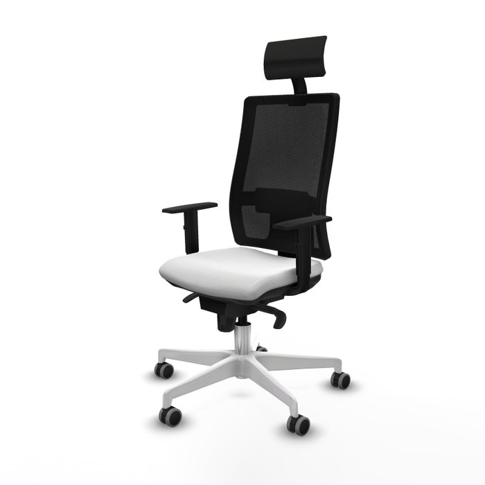 PIQUERAS Y CRESPO Silla de oficina Horna con mecanismo Sincro, Blanco y Negro PIQUERAS Y CRESPO Silla de oficina Horna con mecanismo Sincro, Blanco y Negro