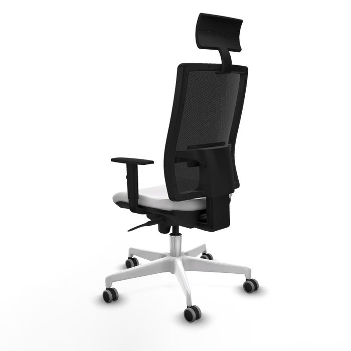 PIQUERAS Y CRESPO Silla de oficina Horna con mecanismo Sincro, Blanco y Negro PIQUERAS Y CRESPO Silla de oficina Horna con mecanismo Sincro, Blanco y Negro