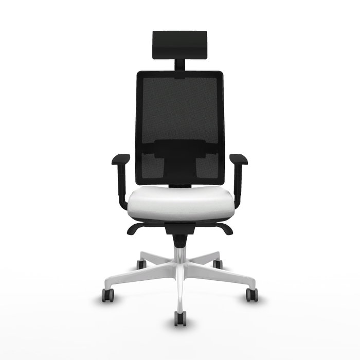 PIQUERAS Y CRESPO Silla de oficina Horna con mecanismo Sincro, Blanco y Negro PIQUERAS Y CRESPO Silla de oficina Horna con mecanismo Sincro, Blanco y Negro