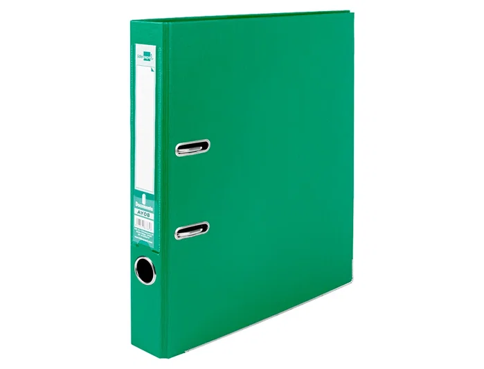 Liderpapel Archivador de Palanca A4 Verde Forrado en PVC con Lomo de 52 mm Liderpapel Archivador de Palanca A4 Verde Forrado en PVC con Lomo de 52 mm