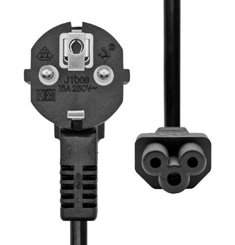 ProXtend PC-FAC5-010 Cable de Alimentación Schuko Acodado a C5 Recto 10m, H05VV-F, 250V 16A, 3 Conductores, 0.75mm²
