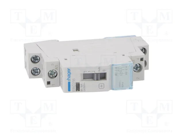 HAGER Relé de instalación monoestable NA x2 16A IP20