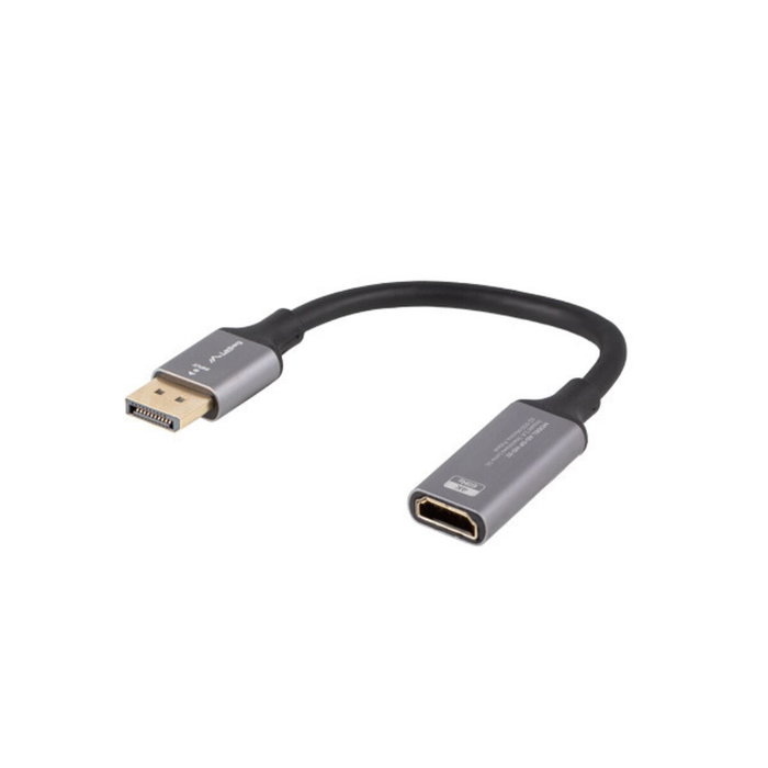 Lanberg Adaptador DisplayPort Macho a HDMI Hembra 4K 20cm Plata