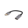 Lanberg Adaptador DisplayPort Macho a HDMI Hembra 4K 20cm Plata