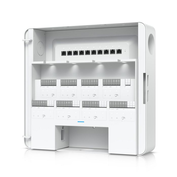 Ubiquiti Enterprise Access Hub, 10x 10/100/1000 Base-T, AC/DC, 240W, 8x PoE, Control de Acceso para 8 Puertas, 379 x 355 x 105 mm