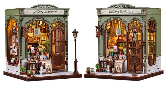 Maqueta Model Kit Miniature House Gallery Bookstore 20 x 16 cm