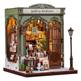 Maqueta Model Kit Miniature House Gallery Bookstore 20 x 16 cm