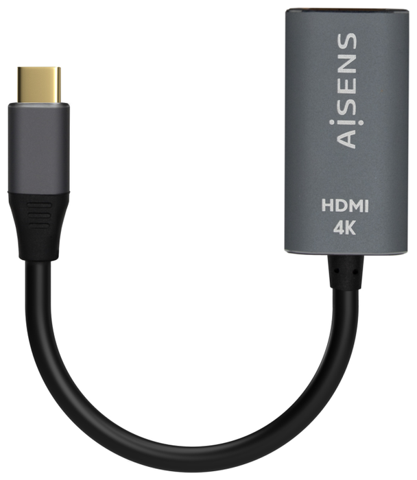 Aisens Conversor USB-C a HDMI 4K@60Hz Gris, 15cm