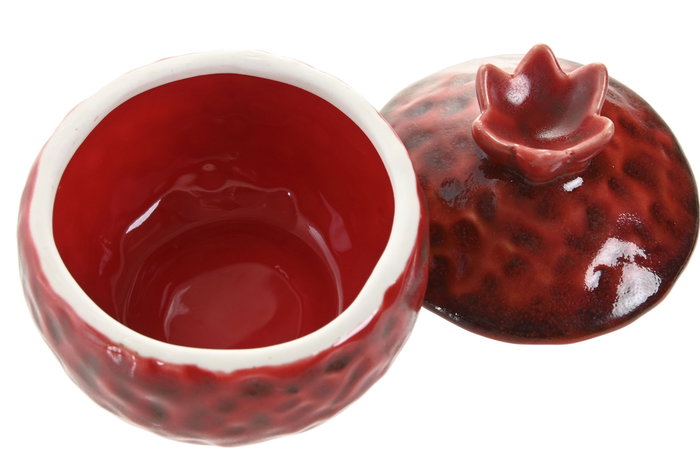 DKD Home Decor Joyero Granate Cerámica 9.5 x 9.5 x 9.5 cm (4 Unidades)