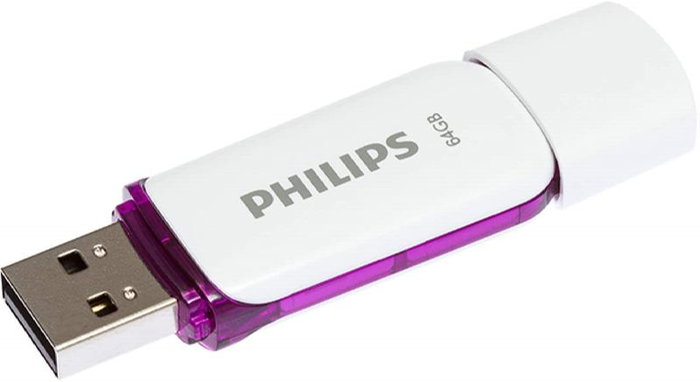 Philips Pendrive USB 3.0 64GB Almacenamiento Unidad Flash Memoria - Snow