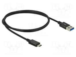 DeLOCK Cable USB de 1 m, USB Tipo-C™ a USB Tipo-A, 10 Gbps