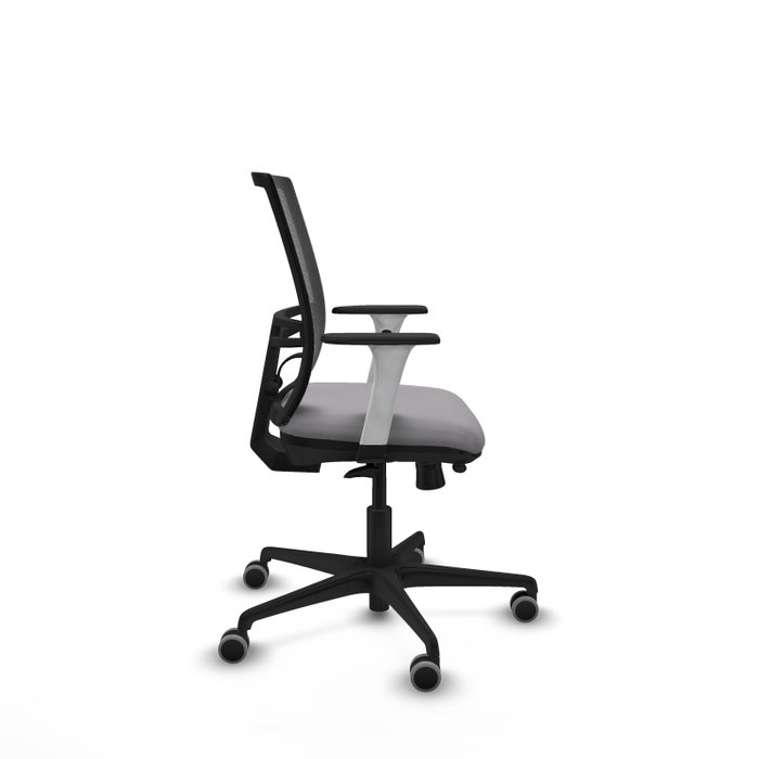 PIQUERAS Y CRESPO Silla de oficina Yunquera con mecanismo Sincro/Traslack Gris y Negro