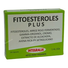 INTEGRALIA Fitoesteroles Plus 30 Cápsulas con Arroz Rojo fermentado para el Control del Colesterol