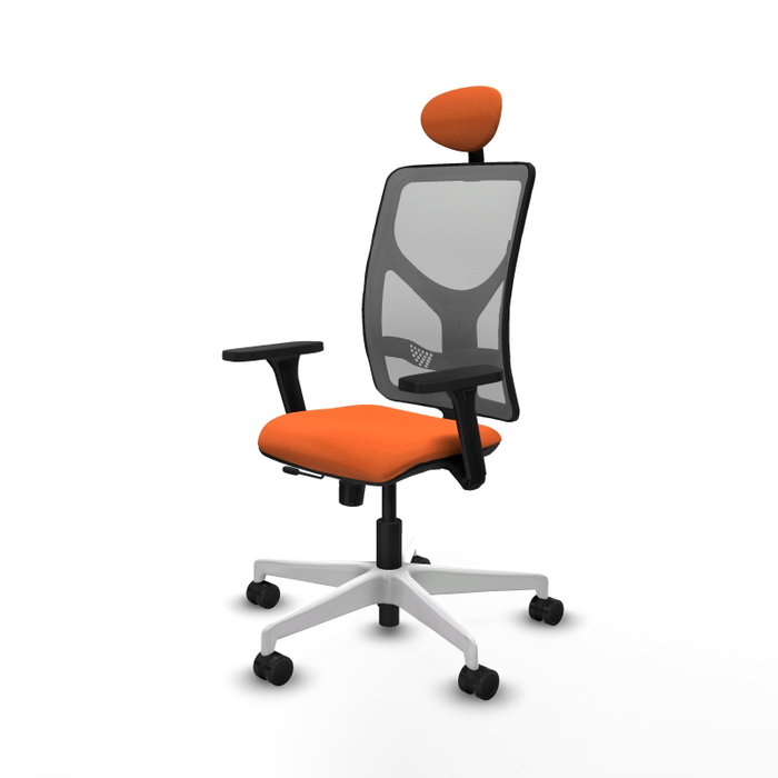PIQUERAS Y CRESPO Silla de oficina Motilla con mecanismo Sincro/Traslack, Naranja y Gris
