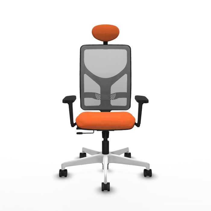 PIQUERAS Y CRESPO Silla de oficina Motilla con mecanismo Sincro/Traslack, Naranja y Gris