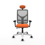 PIQUERAS Y CRESPO Silla de oficina Motilla con mecanismo Sincro/Traslack, Naranja y Gris