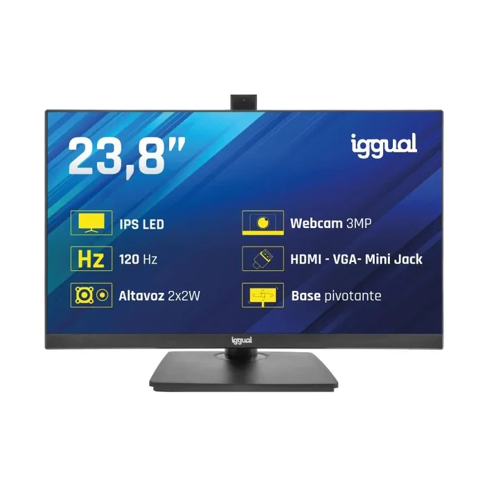 Iggual Monitor 23,8 IPS FHD 100Hz con Webcam igg320020 Iggual Monitor 23,8 IPS FHD 100Hz con Webcam igg320020
