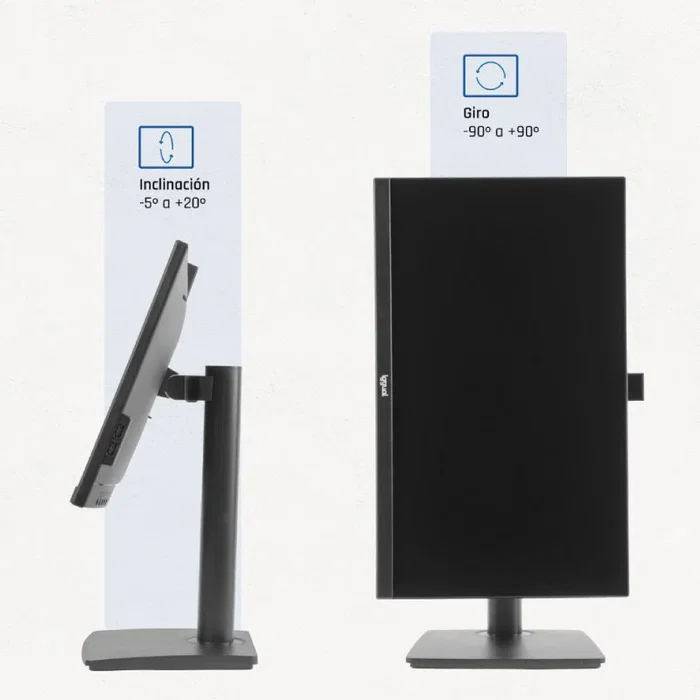 Iggual ML24WC Monitor 23.8" IPS Full HD 1920x1080 120Hz 1ms con Webcam Retráctil, Altavoces, VGA y HDMI, Negro
