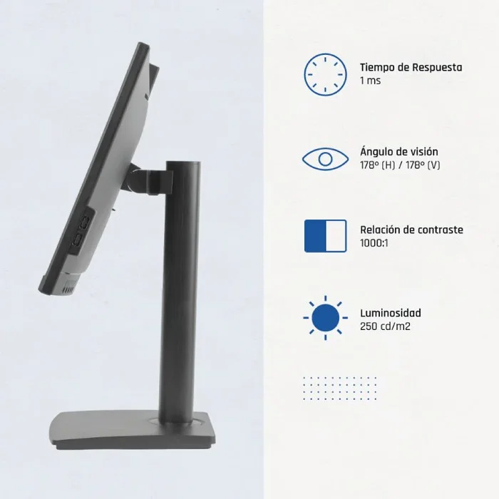 Iggual ML24WC Monitor 23.8" IPS Full HD 1920x1080 120Hz 1ms con Webcam Retráctil, Altavoces, VGA y HDMI, Negro