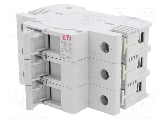 ETI POLAM Interruptor de fusible D01, 3 polos, 10A, 400VAC