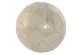 DKD Home Decor Bola de Decoración Mango y Hueso Rombo Natural