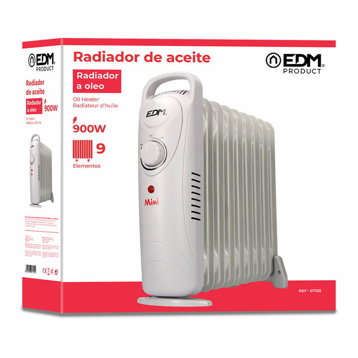 Edm Radiador de aceite modelo junior 900 W con 9 elementos