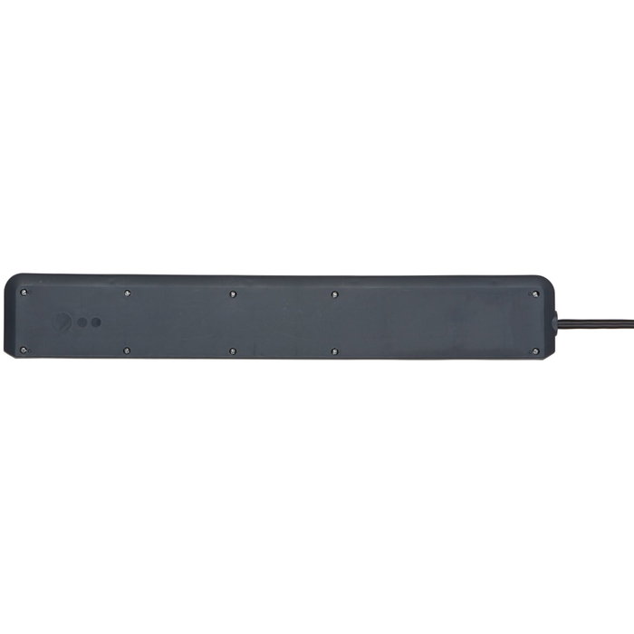 Brennenstuhl Secure-Tec Regleta de 6 tomas con protección contra sobretensiones, 3m, Antracita