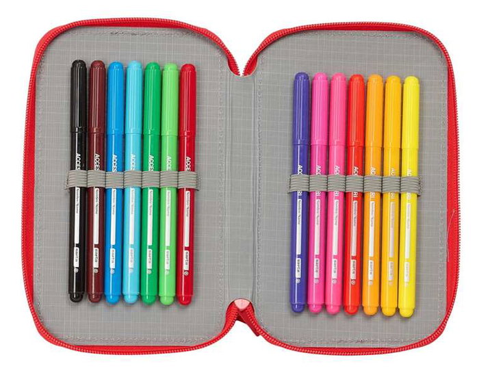 Estuche Escolar PJ Masks Ready Azul marino 12.5 x 19.5 x 4 cm 28 piezas Estuche Escolar PJ Masks Ready Azul marino 12.5 x 19.5 x 4 cm 28 piezas
