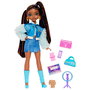 Barbie Dream Besties Brooklyn Hyc22 Mattel - Muñeca con Accesorios y Perrito Pumpkin
