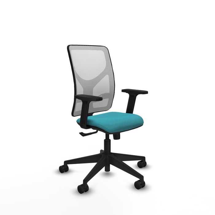 PIQUERAS Y CRESPO Silla de oficina Motilla con mecanismo Sincro, color Turquesa y Blanco PIQUERAS Y CRESPO Silla de oficina Motilla con mecanismo Sincro, color Turquesa y Blanco
