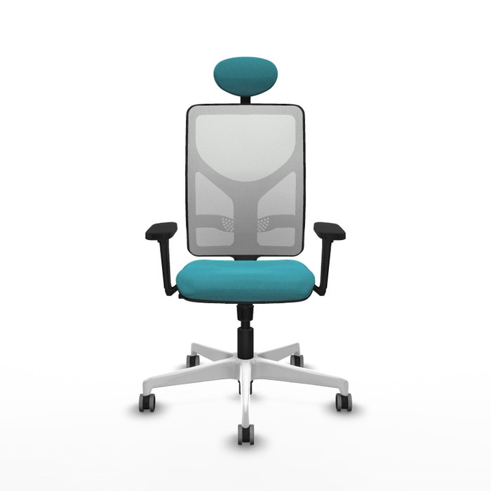 PIQUERAS Y CRESPO Silla de oficina Motilla con mecanismo Sincro, Turquesa y Blanco PIQUERAS Y CRESPO Silla de oficina Motilla con mecanismo Sincro, Turquesa y Blanco