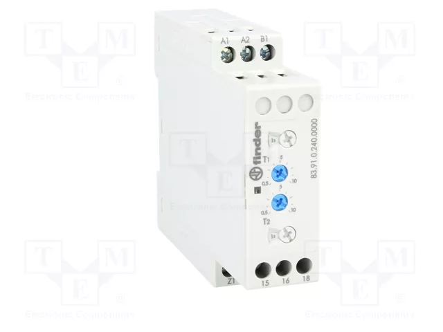 FINDER Relé de tiempo 0,05s÷10 días SPDT 250VAC/16A 24÷240VAC