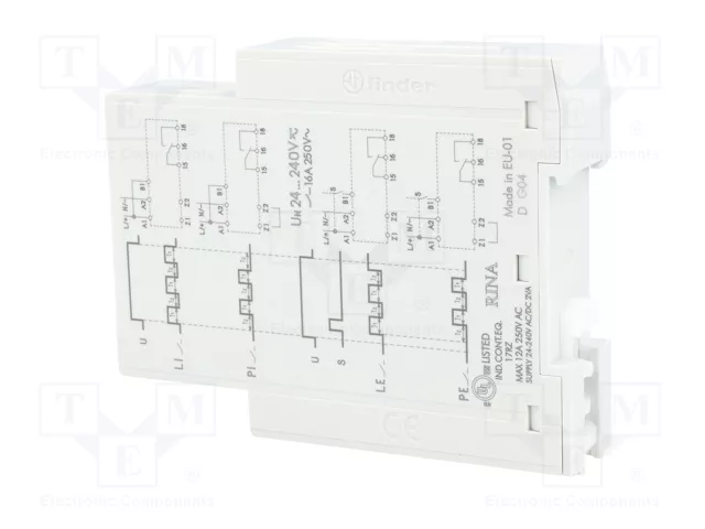 FINDER Relé de tiempo 0,05s÷10 días SPDT 250VAC/16A 24÷240VAC