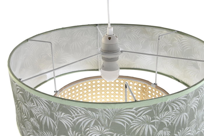 DKD Home Decor Colonial Lámpara de Techo Verde Blanco 46 x 25 x 46 cm