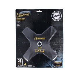 Garland Disco de corte para desbrozadora, 4 dientes, ø230 x 1,4 x 25,4 mm, Acero, >25 c.c.