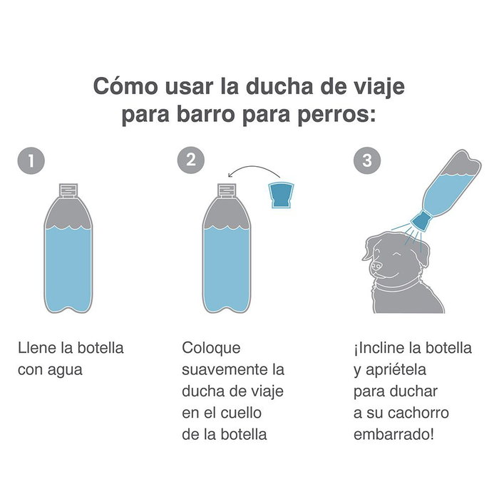 Nayeco Adaptador botella Mud Dog ducha portátil