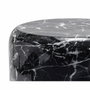 DKD Home Decor Mesita Auxiliar de Hierro con Acabado Símil Mármol Negro
