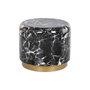 DKD Home Decor Mesita Auxiliar de Hierro con Acabado Símil Mármol Negro