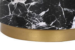 DKD Home Decor Mesita Auxiliar Moderna Negro Hierro 50 x 50 x 45 cm