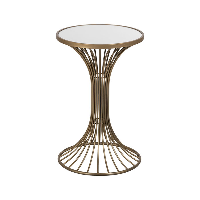 Mesita Oro Metal-Mármol 42 X 42 X 65 cm